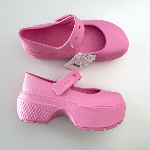 NWT Crocs Stomp Mary Jane Pink size 8 - Picture 2 of 10